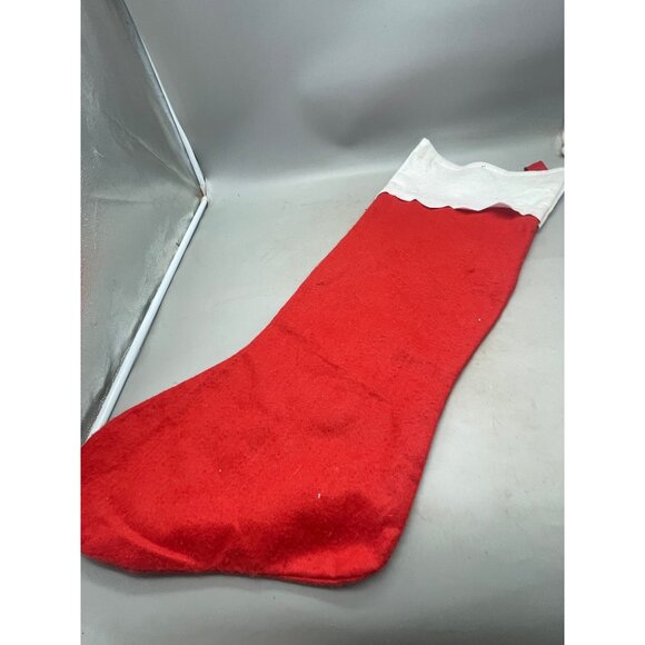 Large Christmas stocking reindeer felt red white blue dot gloves boots 34" READ - Picture 4 of 6